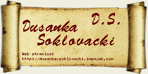 Dušanka Šoklovački vizit kartica
